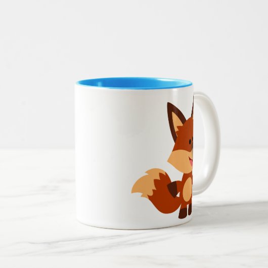 Niedliche Innocent Cartoon Fox Tasse (VorderseiteRechts)