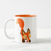Niedliche inquisitive Cartoon Fox Tasse (Links)