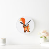 Niedliche inquisitive Cartoon Fox Wall Uhr (Zuhause)