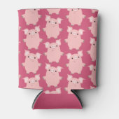 Niedliche inquisitive Cartoon Schweine Dose/Flasch Dosenkühler (Vorderseite)
