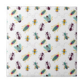 niedliche Insekten Fliese (Vorderseite)