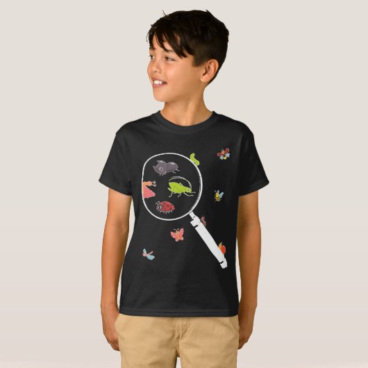 Niedliche Insekten-Magnifier Ladybug Bee Ant Bug T-Shirt (Vorne ganz)