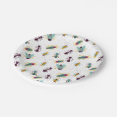 niedliche Insekten Pappteller (Schrägansicht)