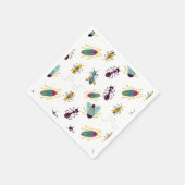 niedliche Insekten Serviette (Ecke)