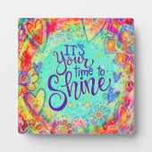 Niedliche Inspiration für die Zeit, die Inspiritiv Fotoplatte (Vorderseite)