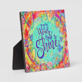 Niedliche Inspiration für die Zeit, die Inspiritiv Fotoplatte (Vorderseite)