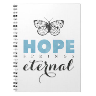 Niedliche Inspiration Hope Springs Ewiger Butterfl Notizblock