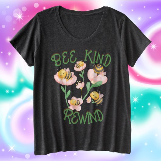 Niedliche Inspirationsbiene Kind - Zurückspulen | Große Größe T-Shirt