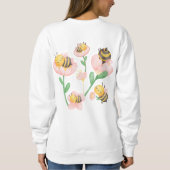 Niedliche Inspirationsbiene Kind - Zurückspulen Sweatshirt (Rückseite)