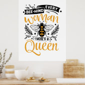 niedliche inspirierende Bienenliebhaber Wortart Kö Poster (Küche)