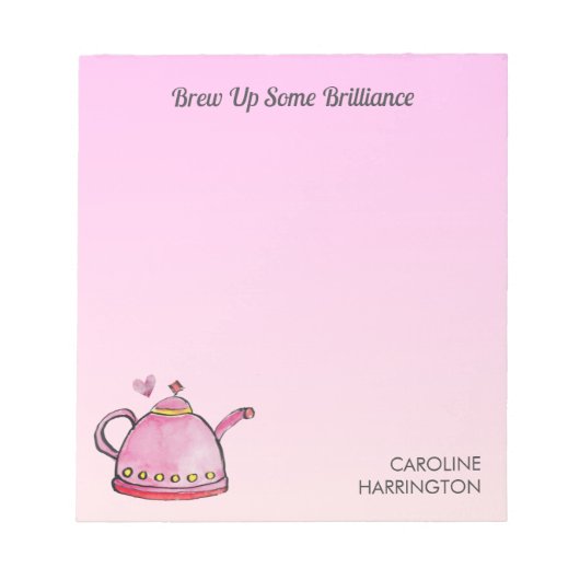 Niedliche, inspirierende, handIllustrierte Tee-To- Notizblock (Vorderseite)