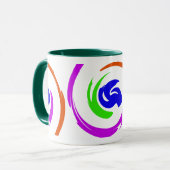 Niedliche inspirierende, lebendige und farbenfrohe tasse (Vorderseite Links)