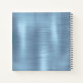 Niedliche iriabile eisblaue Imitate Glitzer Monogr Notizblock (Rückseite)