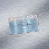Niedliche iridescalis-blaue Imitate Glitzer Magnetische Visitenkarte (Beispiel)
