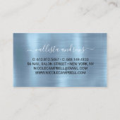 Niedliche iridescalis-blaue Imitate Glitzer Visitenkarte (Rückseite)