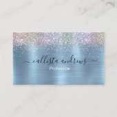 Niedliche iridescalis-blaue Imitate Glitzer Visitenkarte (Vorderseite)