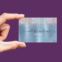 Niedliche iridescalis-blaue Imitate Glitzer Visitenkarte