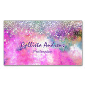 Niedliche iridescalische Imitate Glitzer Magnetische Visitenkarte (Vorderseite)
