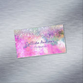 Niedliche iridescalische Imitate Glitzer Magnetische Visitenkarte (Beispiel)