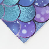 Niedliche Iridescent Lila Mermaid Imitate Glitzer Fleecedecke (Ecke)