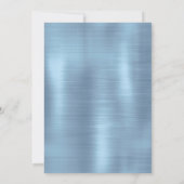 Niedliche iridescicerese blaue Imitate Glitzer Wei Einladung (Rückseite)