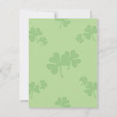 Niedliche Irish Cat St. Patrick's Day Party Einlad Einladung (Rückseite)