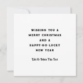 Niedliche Irish Santa Claus Weihnachtskarten Karte (Rückseite)