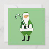 Niedliche Irish Santa Claus Weihnachtskarten Karte (Vorderseite)