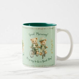 Niedliche Irish Teddy Bären Tasse Bikes - Großer T