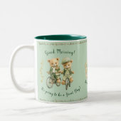 Niedliche Irish Teddy Bären Tasse Bikes - Großer T (Links)