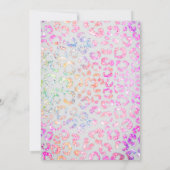 Niedliche Irisierbarkeit Tierische Glitzer-Monogra Einladung (Rückseite)