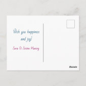 Niedliche irisierende Glitzer Weihnachts-Party-Bal Postkarte (Rückseite)