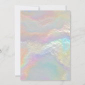 Niedliche irisierende Imitate Gold Glitzer Einladung (Rückseite)