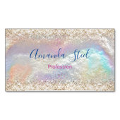 Niedliche irisierende Imitate Gold Glitzer Magnetische Visitenkarte (Vorderseite)