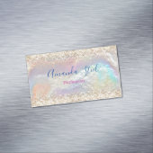 Niedliche irisierende Imitate Gold Glitzer Magnetische Visitenkarte (Beispiel)