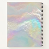 Niedliche irisierende Imitate Gold Glitzer Monogra Notizblock (Rückseite)