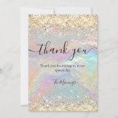 Niedliche irisierende Imitate Gold Glitzer vielen  Karte (Vorderseite)