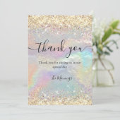 Niedliche irisierende Imitate Gold Glitzer vielen  Karte (Stehend Vorderseite)