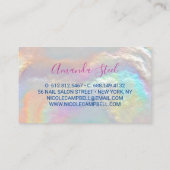 Niedliche irisierende Imitate Gold Glitzer Visitenkarte (Rückseite)