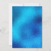 Niedliche irisierende, unicorfarbene Imitate Glitz Einladung (Rückseite)