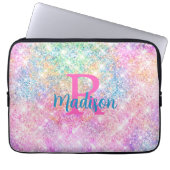 Niedliche irisierende, unicorfarbene Imitate Glitz Laptopschutzhülle (Vorderseite)