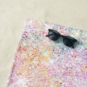 Niedliche irisierende, unicorfarbene Imitate Glitz Strandtuch (Beispiel)