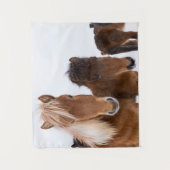 Niedliche isländische Pferde Wandteppich (Vorderseite)