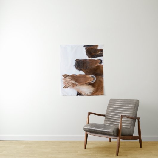 Niedliche isländische Pferde Wandteppich (Beispiel)