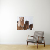 Niedliche isländische Pferde Wandteppich (Beispiel (Horizontal))