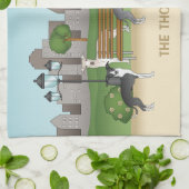 Niedliche italienische Greyhound Hunde im Park Car Geschirrtuch (Gefaltet)