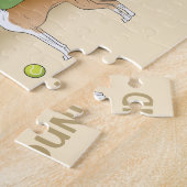 Niedliche italienische Greyhound Hunde im Park Car Puzzle (Seite)