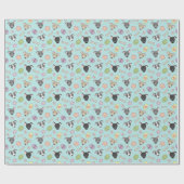 Niedliche italienische Greyhound Ostereier Cartoon Geschenkpapier (Flach)