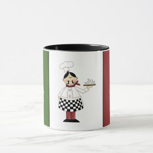 Niedliche italienische Kochsdekor-Küchen-Tasse Tasse (Zentrum)