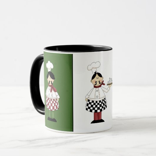 Niedliche italienische Kochsdekor-Küchen-Tasse Tasse (Vorderseite Links)